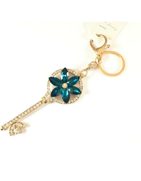Crystal Flower-Key Keychain Bag Charm - ReservedChic