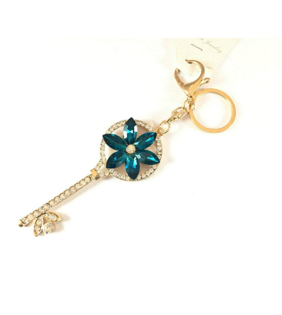 Crystal Flower-Key Keychain Bag Charm - ReservedChic