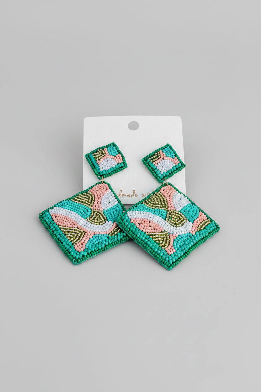 Sasha Triangle Beaded Earrings