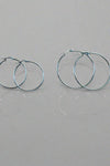 Silver Hoop Earrings Set