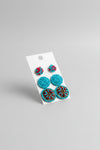 Turquoise Stud Beaded Earrings - ReservedChic