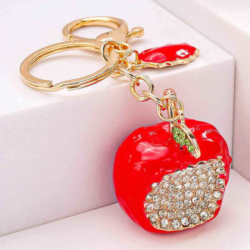 Crystal Red Apple Bag Charm