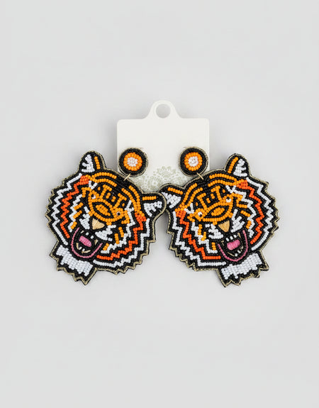Tiger Beaded Earrings - ReservedChic