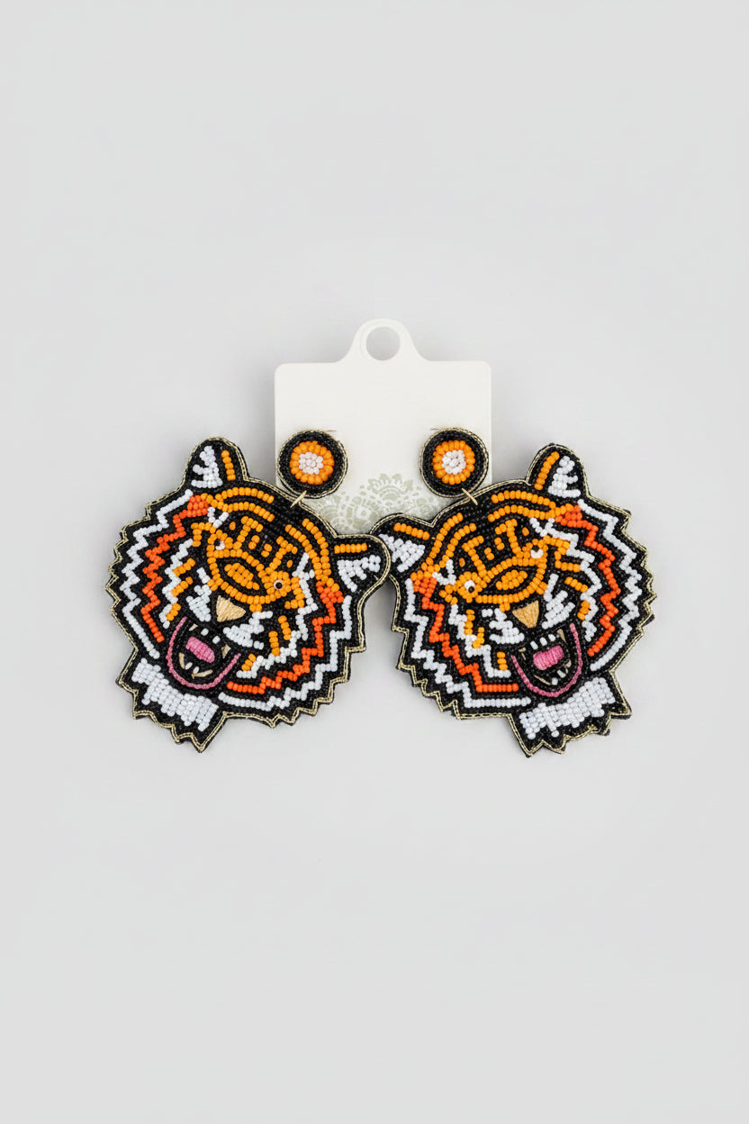 Tiger Beaded Earrings - ReservedChic