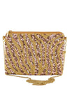Gold Zebra Beaded Bag