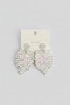 Tropic Leaf Beaded Earrings - ReservedChic