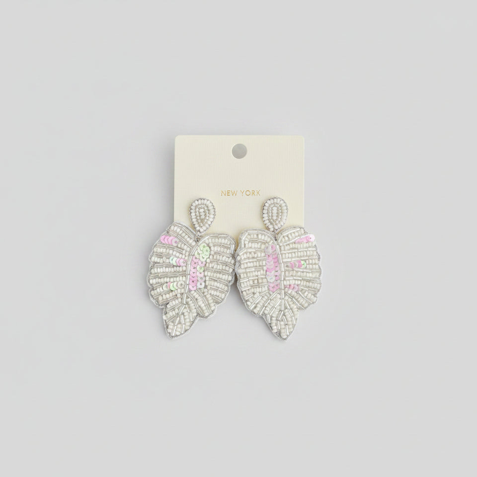Tropic Leaf Beaded Earrings - ReservedChic