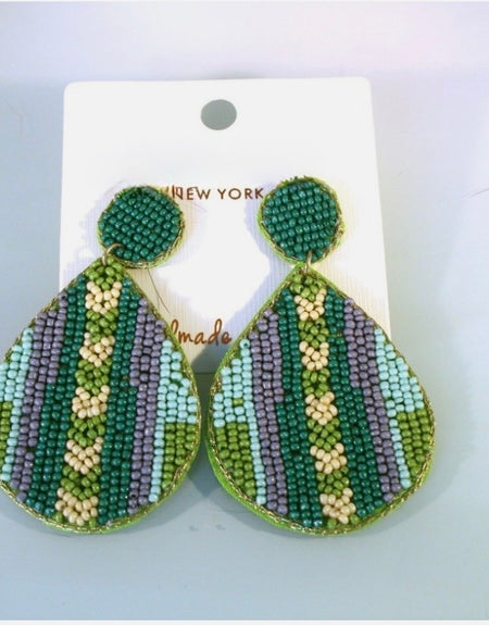 Southwest Beaded Drop Earrings - ReservedChic