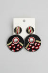 Tribal Print Beaded Earrings