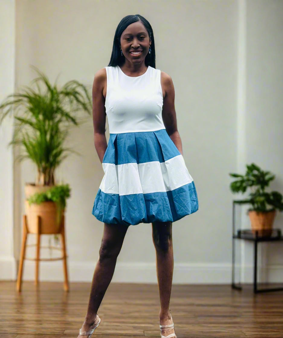 Glamour Bubble Skirt Mini Dress - ReservedChic