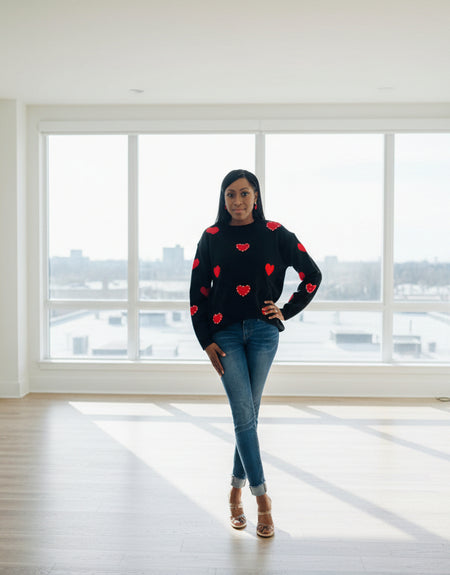 Heartbeat Embellished Sweater