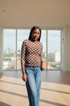 Polka Dot Mesh Top