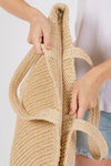 Sun and Sand Straw Tote Bag - Beige - ReservedChic