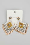 Boho Sequins Drop Beaded Earrings