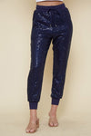 Ritzy Navy Sequin Joggers