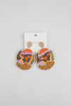 Elegant Flower Bead Cluster Earrings - Tan - ReservedChic