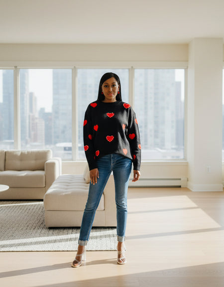 Heartbeat Embellished Sweater
