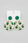 Opal Glaze Beaded Earrings-Green - ReservedChic