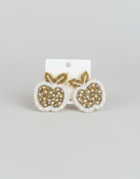 Apple Pearl Beaded Earrings
