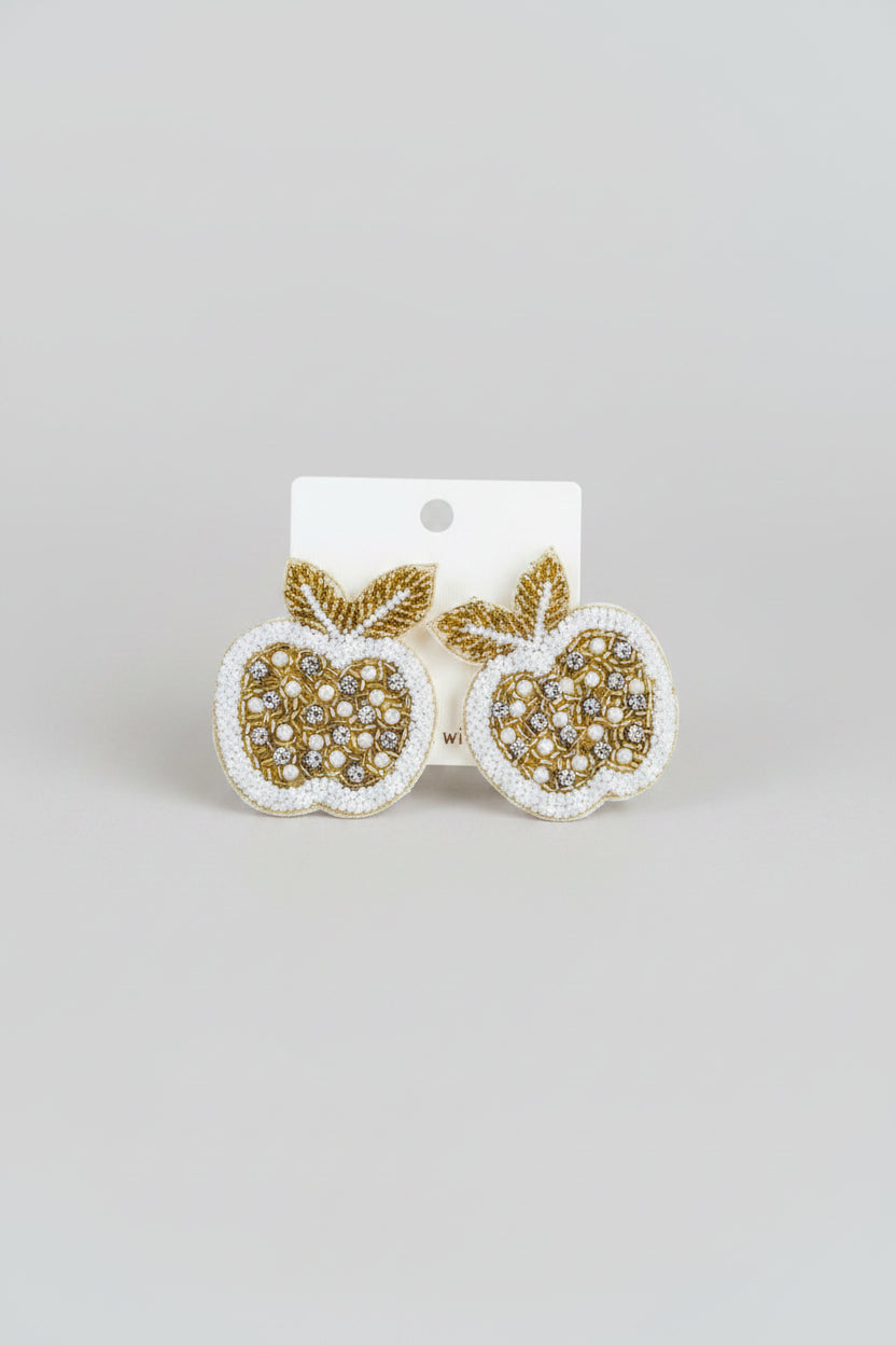 Apple Pearl Beaded Earrings