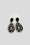 Black Animal Beaded Earrings