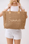 Summer Beach Tote Bag - Tan - ReservedChic