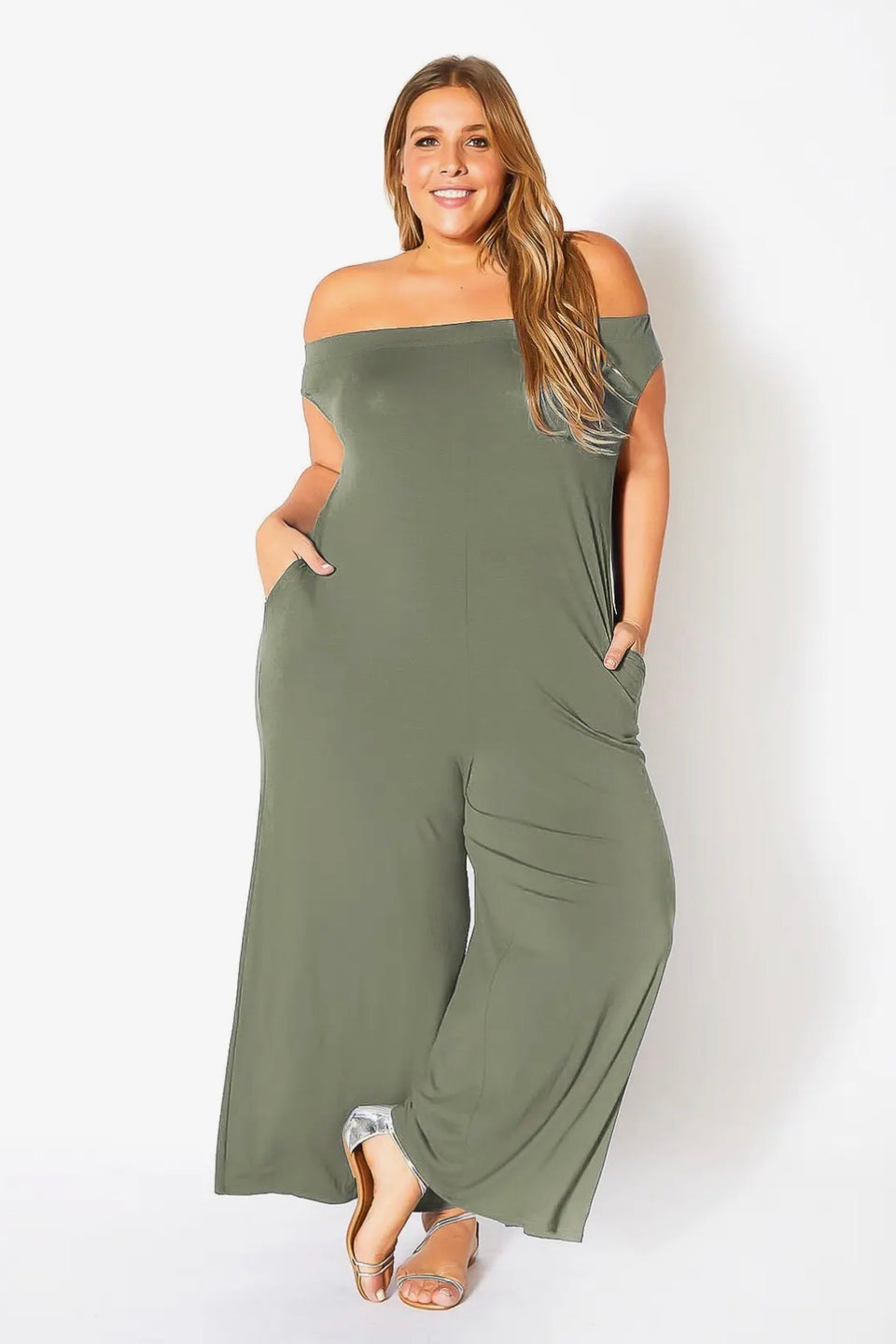 Lovely Leisure Jumpsuit- Olive - ReservedChic