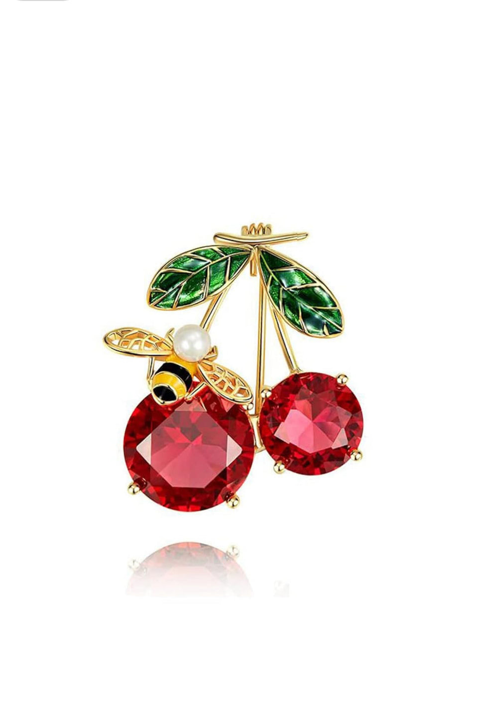 Cherry Bee Brooch
