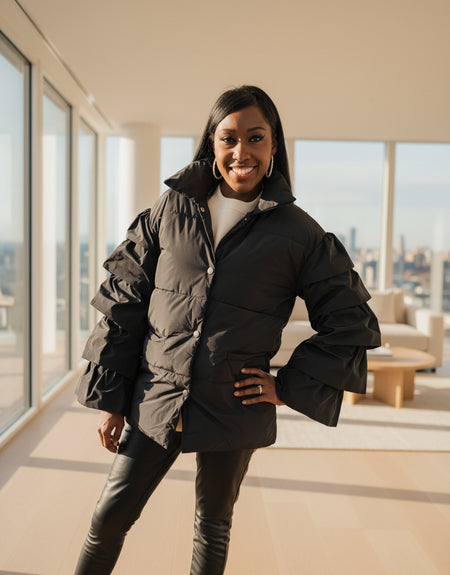 Ruffle Puffer Jacket