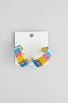 Pastel Pop Beaded Hoop Earrings - ReservedChic