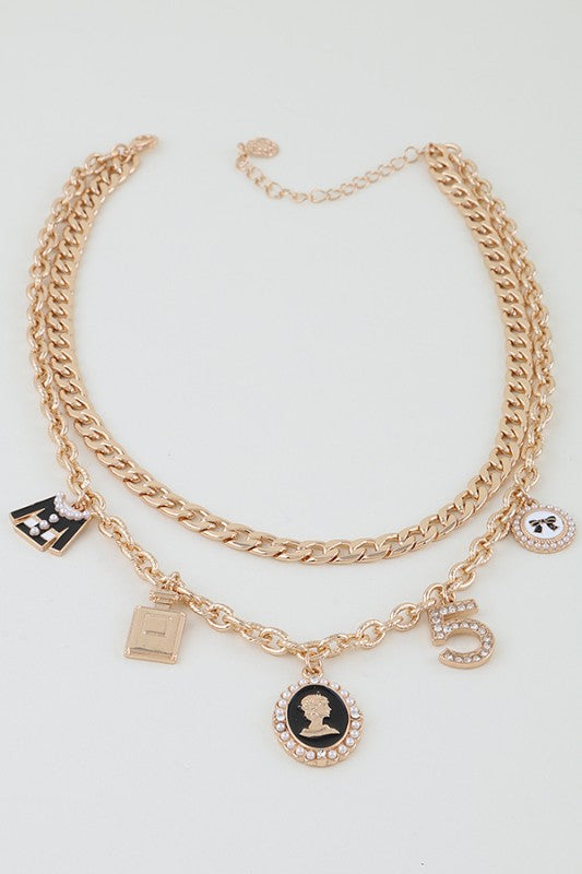 Double Luxury Charm Necklace
