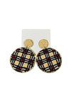 Luxe Plaid Beaded Earrings