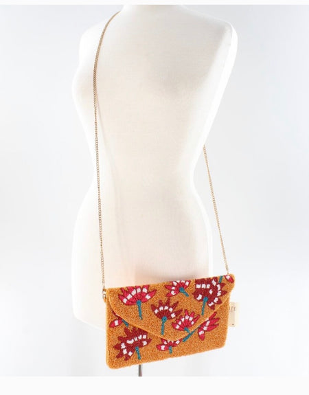 Ember Floral Beaded Clutch - ReservedChic