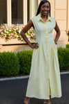 Alison Stripe Maxi Dress-Yellow