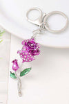 Crystal Rose Keychain Bag Charm