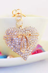 Crystal Heart Keychain Bag Charm - ReservedChic