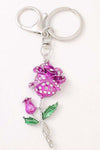 Crystal Rose Keychain Bag Charm