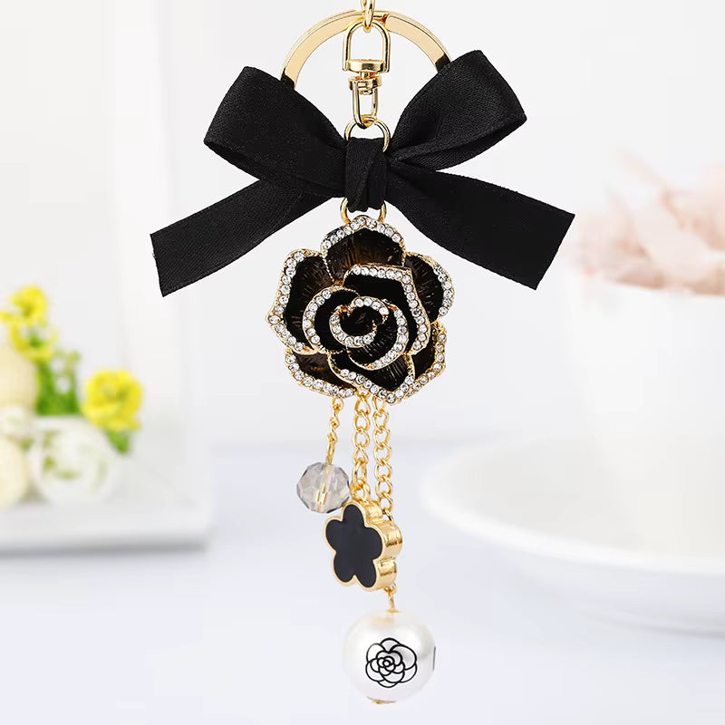 Camellia Keychain Bag Charm