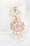 Luxury Flower Pearl Bag Charm-Pink