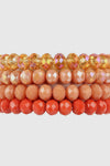 Striking Beauty Coral Beaded Bracelet Set