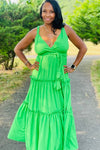 Sunny Green Maxi Dress