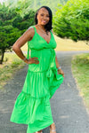 Sunny Green Maxi Dress