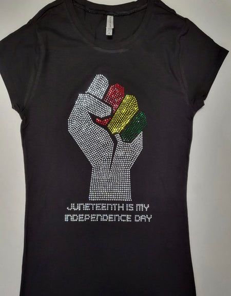 Juneteenth Day Bling Tee