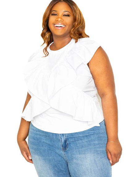 Butterfly Ruffle Top - ReservedChic