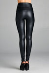 High Waisted Faux Leather Leggings - ReservedChic