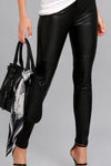 High Waisted Faux Leather Leggings - ReservedChic