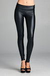 High Waisted Faux Leather Leggings - ReservedChic