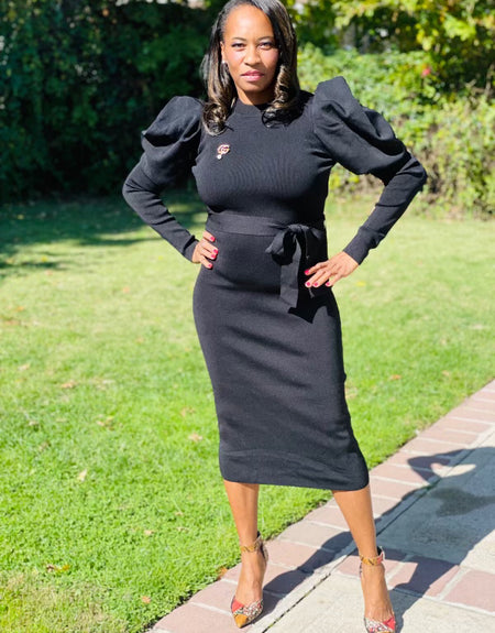 Statement Puffy Sleeves Dress - ReservedChic